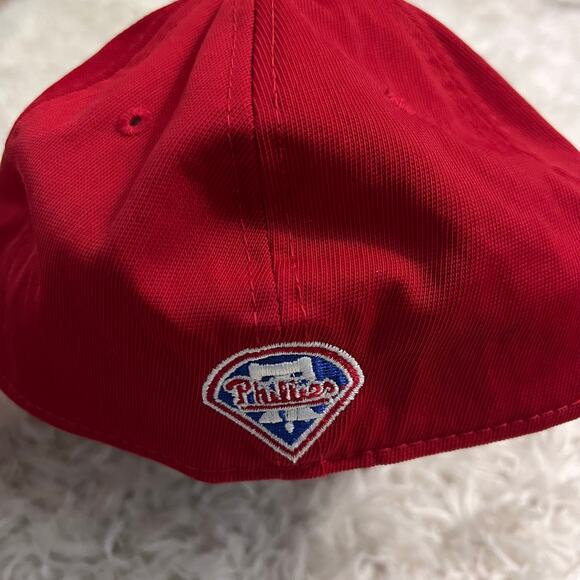 Genuine Merchandise Red New Era Philadelphia Phillies Hat Size Medium-Large - Picture 4 of 7